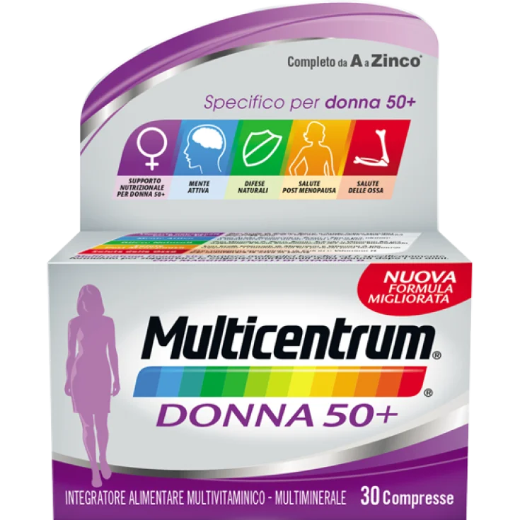 MULTICENTRUM DONNA 50+ INTEGRATORE ALIMENTARE 30 COMPRESSE