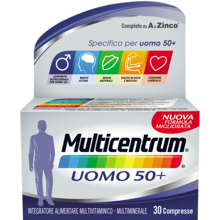 MULTICENTRUM UOMO 50+ INTEGRATORE ALIMENTARE 30 COMPRESSE