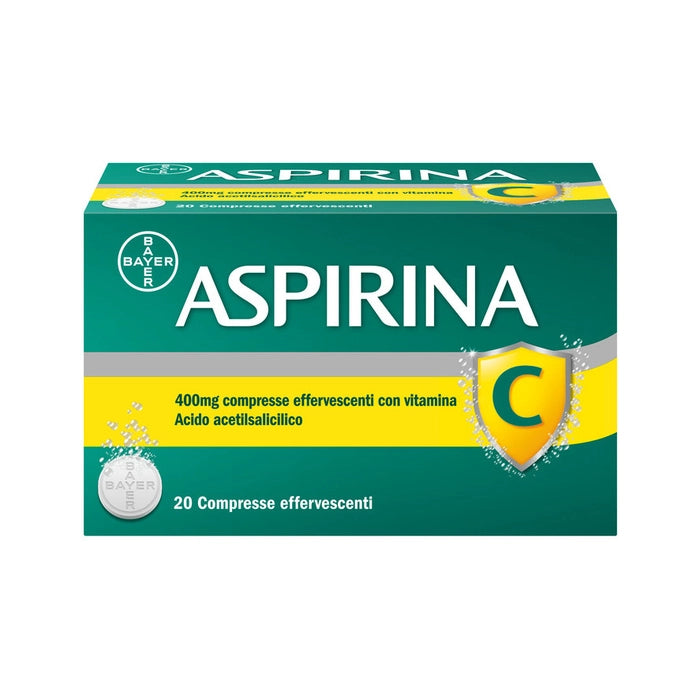Aspirina C Raffreddore Influenza 400mg Vitamina C 20 Compresse Effervescenti