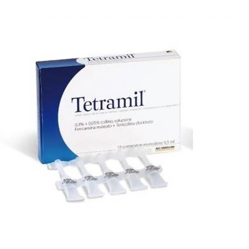 Teofarma Tetramil 0,3%+0,05% Collirio Per Occhi Arrossati Infiammati E Congiuntiviti Allergiche 10 Flaconcini Monodose