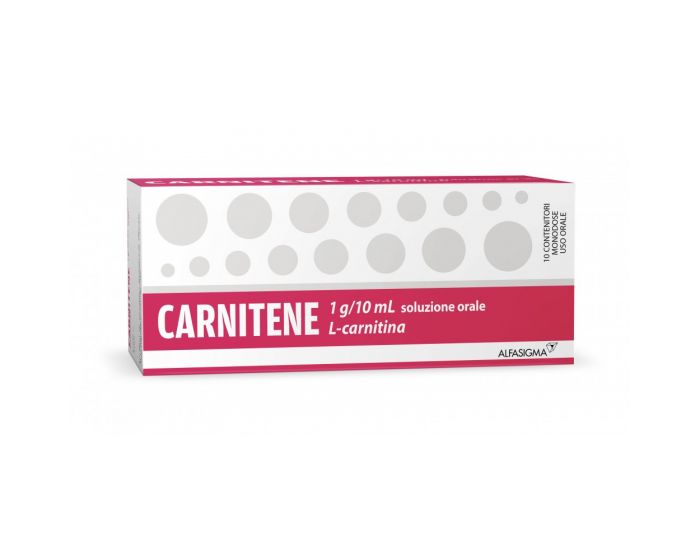 Carnitene Soluzione orale 1 g 10 flaconcini monodose (018610042) L-Carnitina