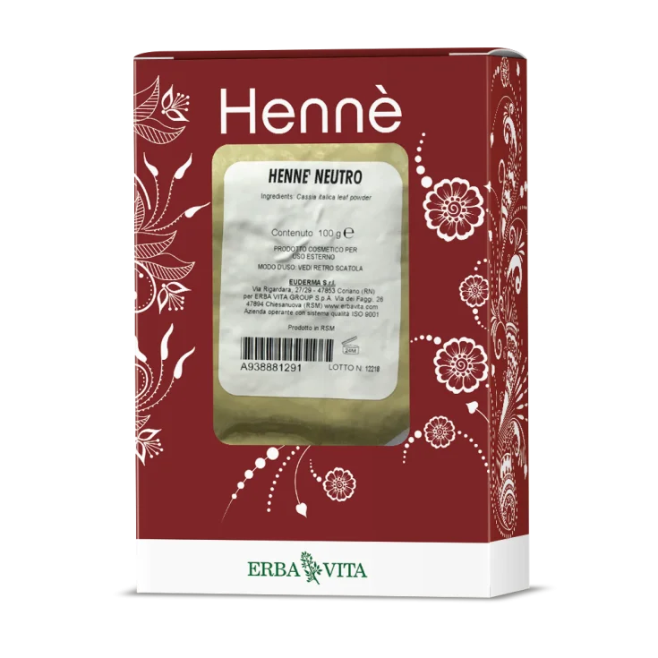 HENNÉ NEUTRO TINTURA IN POLVERE ERBA VITA 100G