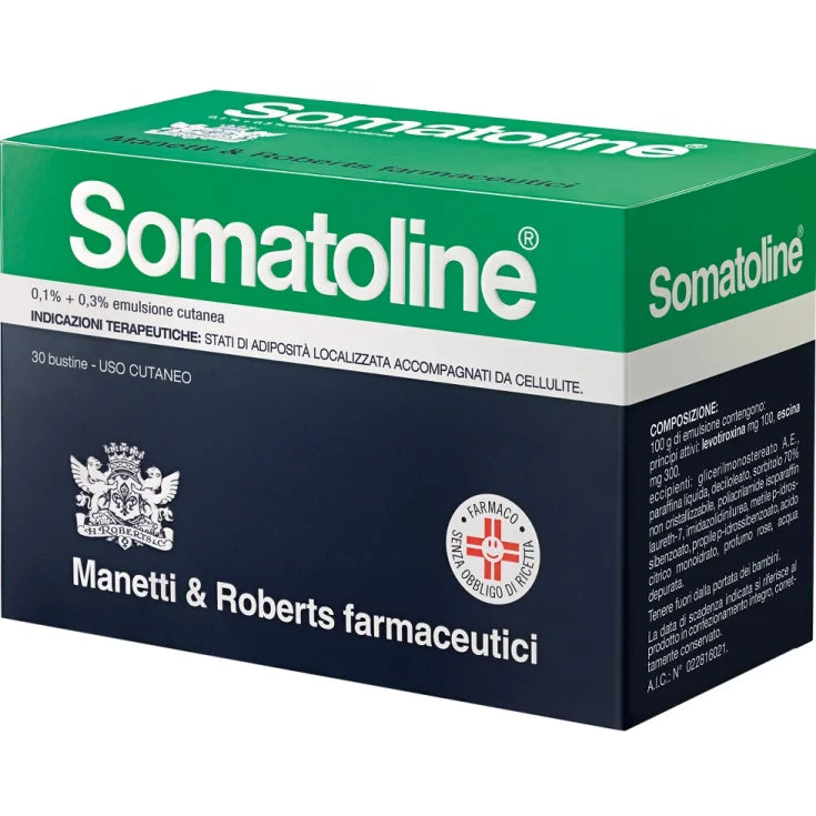 SOMATOLINE 0,1% + 0,3% EMULSIONE CUTANEA MANETTI & ROBERTS FARMACEUTICI 30 BUSTINE