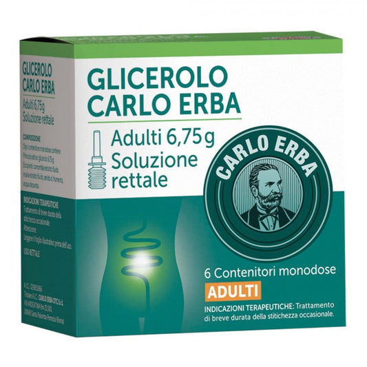 CARLO ERBA - GLICEROLO ADULTI 6CONT. RETTALI SOLUZIONE MONODOSE 6,67 G