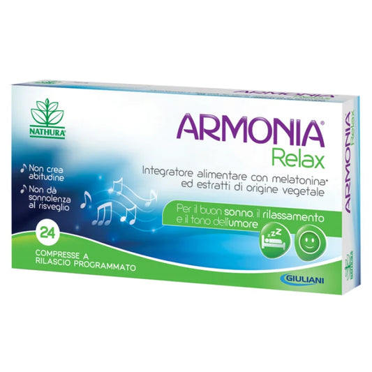 NATHURA ARMONIA RELAX CON MELATONIA ED ESTRATTI DI ORIGINE NATURALE 1 MG 24 COMPRESSE