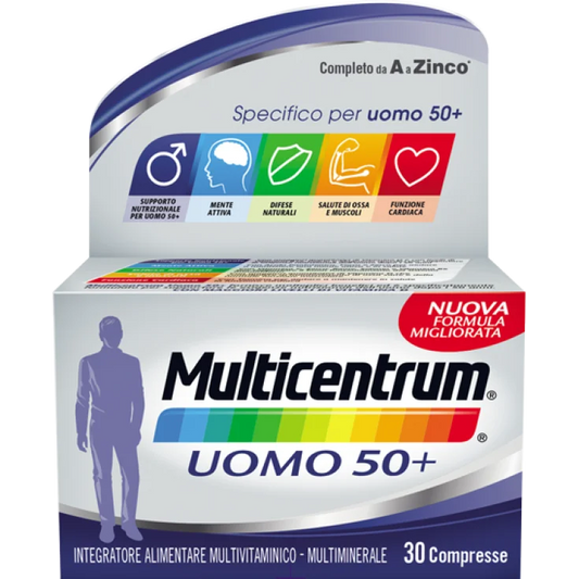 MULTICENTRUM UOMO 50+ INTEGRATORE ALIMENTARE 30 COMPRESSE
