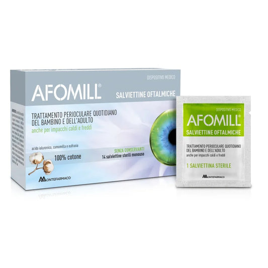 AFOMILL® SALVIETTINE OFTALMICHE MONTEFARMACO 14 BUSTINE