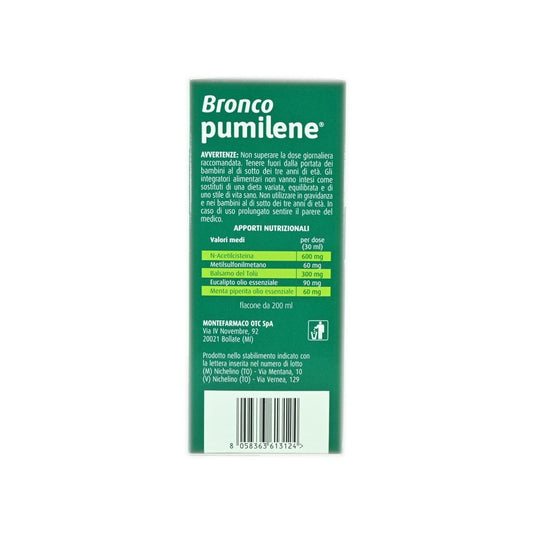 BRONCOPUMILENE® SCIROPPO MONTEFARMACO OTC 200ML
