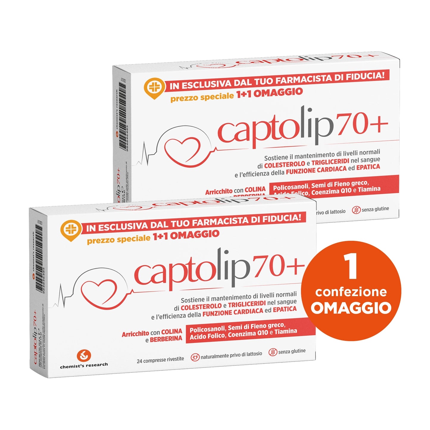 CAPTOLIP 70+ 24CPR 1+1