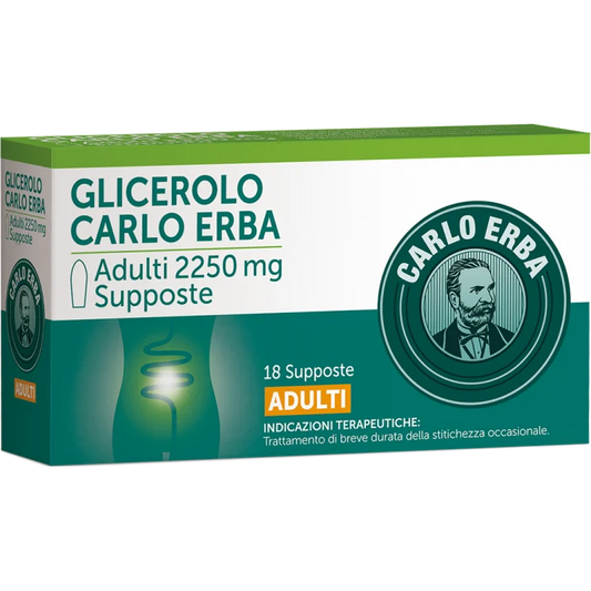 GLICEROLO CARLO ERBA ADULTI 18 SUPPOSTE