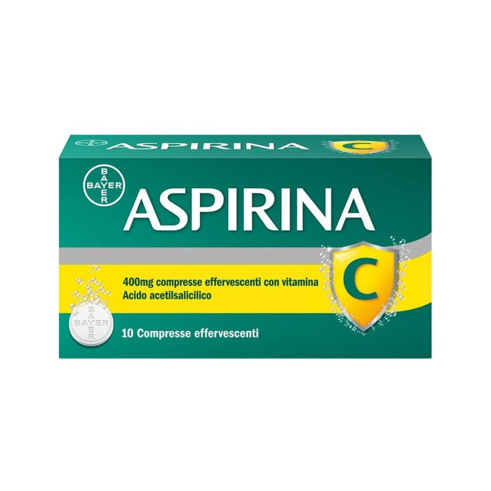 Aspirina C Raffreddore Influenza 400mg Vitamina C 10 Compresse Effervescenti