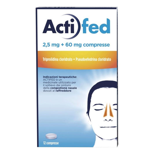 Actifed Raffreddore 12 Compresse 2,5mg+60mg