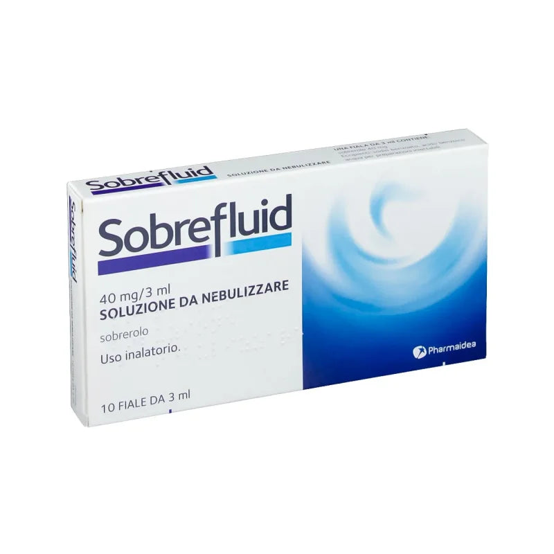 Sobrefluid 40mg/3ml Soluzione Da Nebulizzare Fluidificante Per Tosse E Catarro 10 Fiale