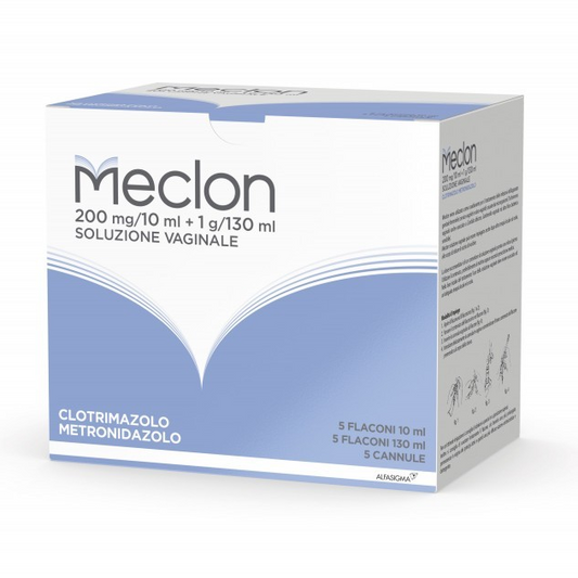 Meclon Soluzione Vaginale 5 Flaconi 130 ml + 5 flaconi 10 ml (023703059)
