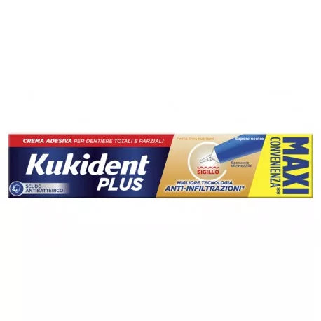 Kukident Plus Sigillo Anti Infiltrazioni Crema adesiva per dentiere 57 g