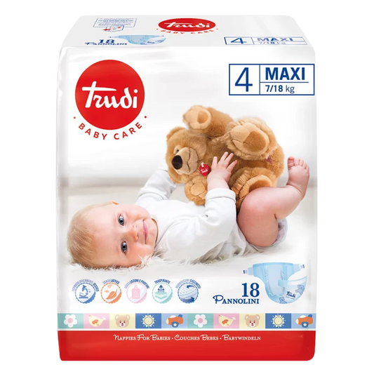 PANNOLINI MAXI 4 7-18KG TRUDI BABY CARE 18 PEZZI