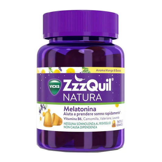 Vicks Zzzquil Natura Mango & Banana 30 Pastiglie Gommose